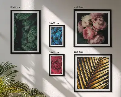 Modernes Wandbilderset mit Pflanzenmotiven