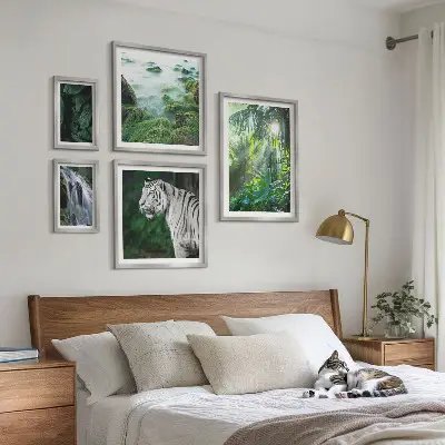 Bilderset fürs Sofa mit tropischen Tiermotiven