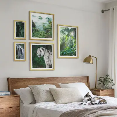 Bilderset fürs Sofa mit tropischen Tiermotiven