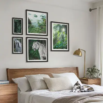 Bilderset fürs Sofa mit tropischen Tiermotiven