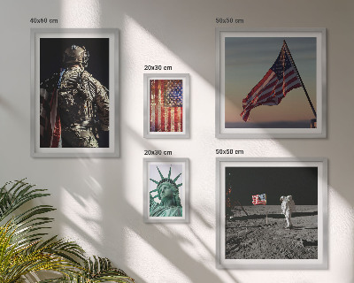 Modernes wandbilder-set Amerikanische Symbolik der Geschichte