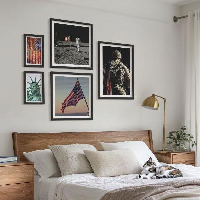 Modernes wandbilder-set Amerikanische Symbolik der Geschichte
