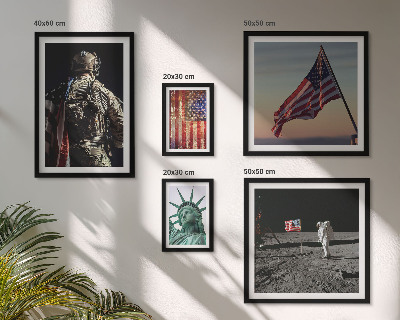 Modernes wandbilder-set Amerikanische Symbolik der Geschichte