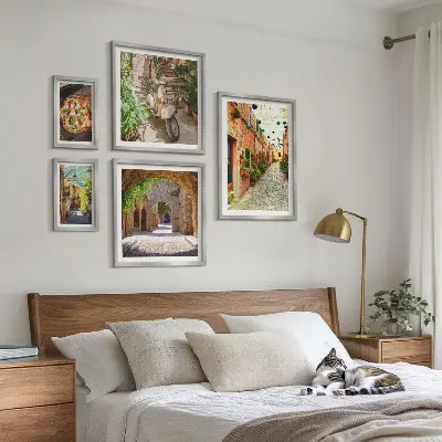 Bilderset fürs Sofa mit charmanten italienischen Straßenmotiven