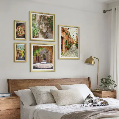 Bilderset fürs Sofa mit charmanten italienischen Straßenmotiven