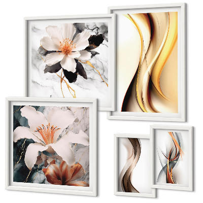 Bildergalerie-set für die wand Stilvolle abstrakte Blumen