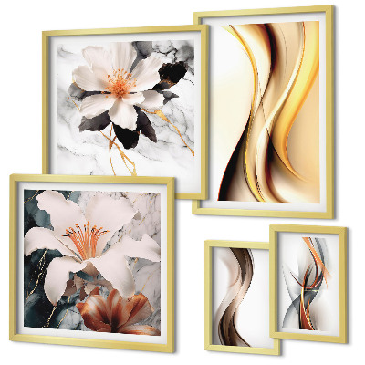 Bildergalerie-set für die wand Stilvolle abstrakte Blumen