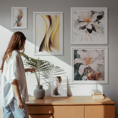 Bildergalerie-set für die wand Stilvolle abstrakte Blumen