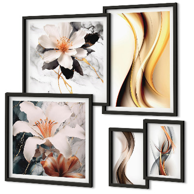 Bildergalerie-set für die wand Stilvolle abstrakte Blumen