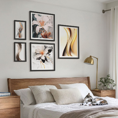 Bildergalerie-set für die wand Stilvolle abstrakte Blumen