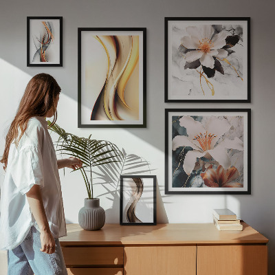Bildergalerie-set für die wand Stilvolle abstrakte Blumen