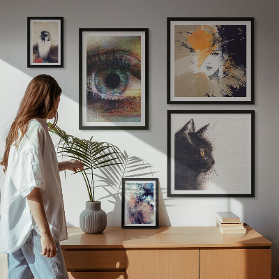 Modernes wandbilder-set Abstraktion von Porträts in der modernen Kunst