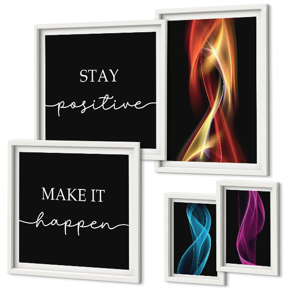 Modernes wandbilder-set Zitate, Lichtmuster, Inspirationen