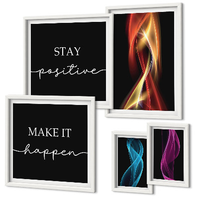Modernes wandbilder-set Zitate, Lichtmuster, Inspirationen