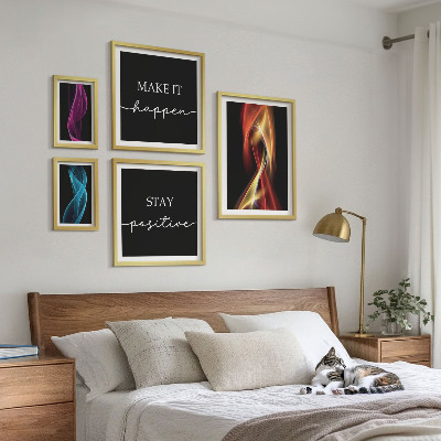 Modernes wandbilder-set Zitate, Lichtmuster, Inspirationen
