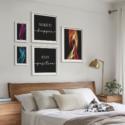 Modernes wandbilder-set Zitate, Lichtmuster, Inspirationen