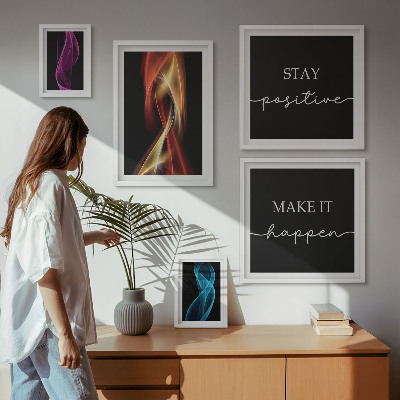 Modernes wandbilder-set Zitate, Lichtmuster, Inspirationen