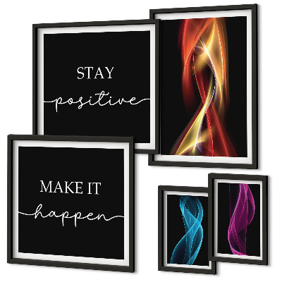 Modernes wandbilder-set Zitate, Lichtmuster, Inspirationen