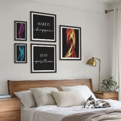 Modernes wandbilder-set Zitate, Lichtmuster, Inspirationen