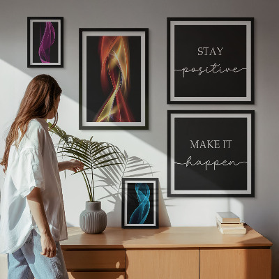 Modernes wandbilder-set Zitate, Lichtmuster, Inspirationen