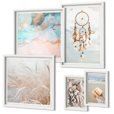 Wandbilder-Set Boho Träume Strand und Natur