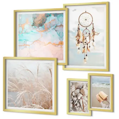 Wandbilder-Set Boho Träume Strand und Natur