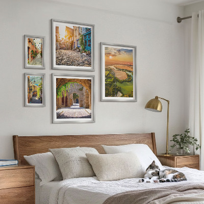 Modernes wandbilder-set Charmante, malerische Straßen