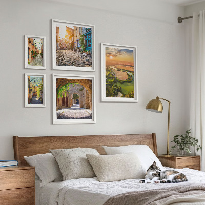 Modernes wandbilder-set Charmante, malerische Straßen