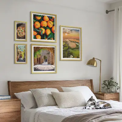 Bilderset fürs Sofa mit Naturlandschaften und italienischem Flair