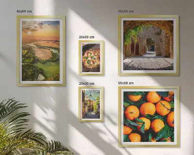 Bilderset fürs Sofa mit Naturlandschaften und italienischem Flair