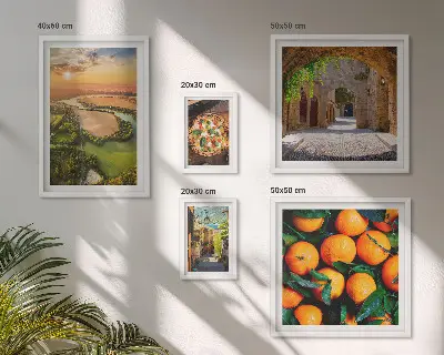 Bilderset fürs Sofa mit Naturlandschaften und italienischem Flair
