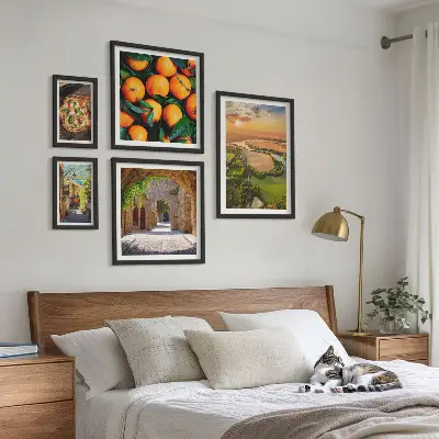 Bilderset fürs Sofa mit Naturlandschaften und italienischem Flair