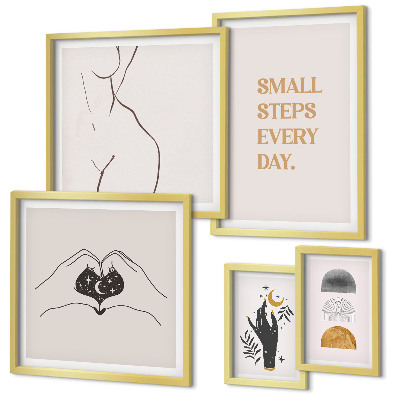 Bildergalerie-set für die wand Motivation, positives Denken, Minimalismus