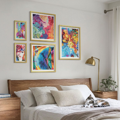 Modernes wandbilder-set Abstrakte farbenfrohe Kompositionen