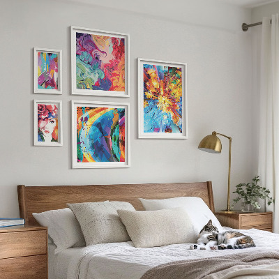 Modernes wandbilder-set Abstrakte farbenfrohe Kompositionen
