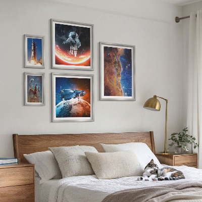 Bilderset fürs sofa Raumfahrt in der Galaxie