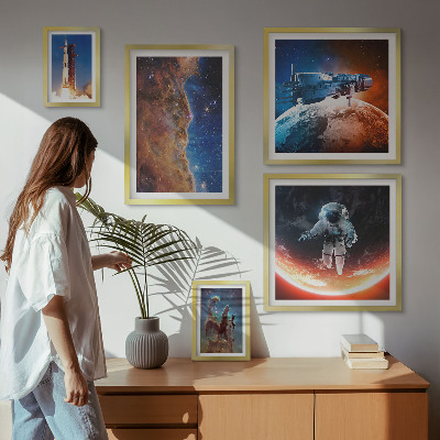 Bilderset fürs sofa Raumfahrt in der Galaxie