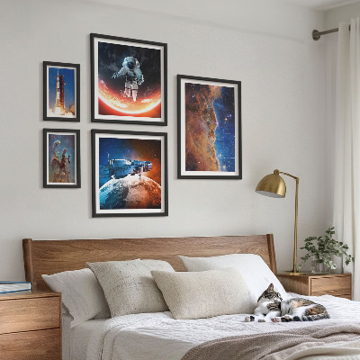 Bilderset fürs sofa Raumfahrt in der Galaxie