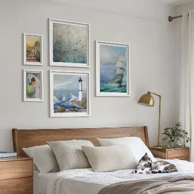Modernes Wandbild-Set mit Meeresabenteuer und Landschaften