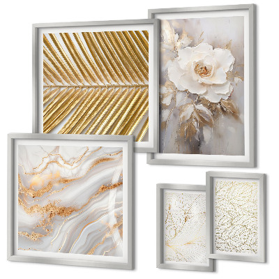 Modernes wandbilder-set Stilvolle Blumenmotive