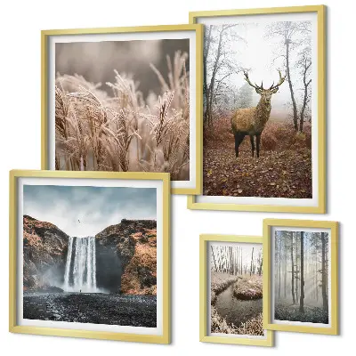 Bildergalerie-Set für die Wand mit Wildtierlandschaften