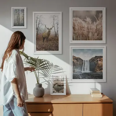 Bildergalerie-Set für die Wand mit Wildtierlandschaften