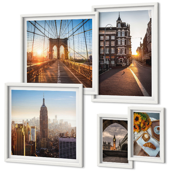 Bildergalerie-set für die wand Charmante Stadtarchitektur