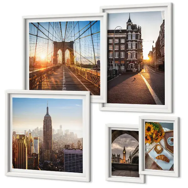 Bildergalerie-Set für die Wand mit Motiv Charmante Stadtarchitektur
