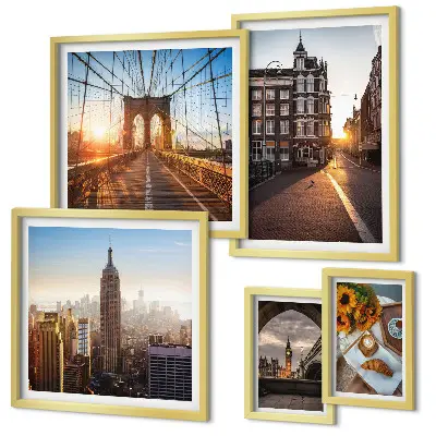 Bildergalerie-Set für die Wand mit Motiv Charmante Stadtarchitektur