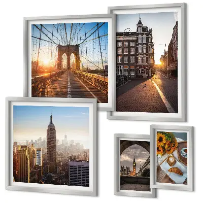 Bildergalerie-Set für die Wand mit Motiv Charmante Stadtarchitektur