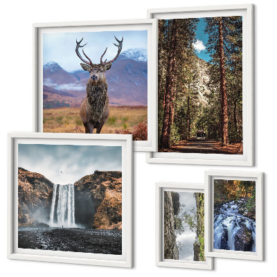 Modernes wandbilder-set Landschaften, Wasserfälle, Natur