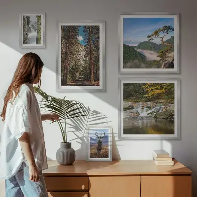 Bilderset fürs Sofa mit Berglandschaften und unberührter Natur