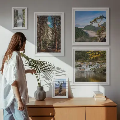 Bilderset fürs Sofa mit Berglandschaften und unberührter Natur