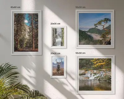 Bilderset fürs Sofa mit Berglandschaften und unberührter Natur